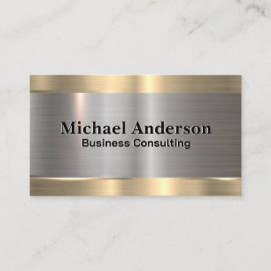 Metallic Gold   Silver  Business Card