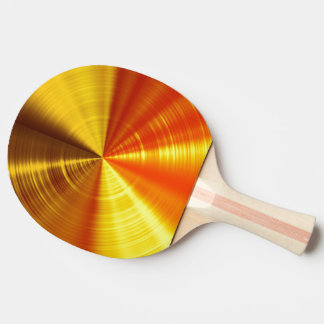 Metallic Gold Spiral Ping Pong Paddle