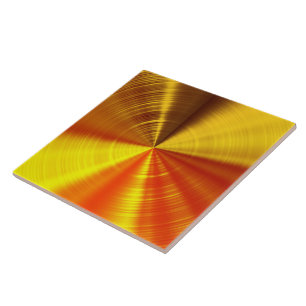 Metallic Gold Spiral Tile