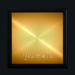 Metallic Gold Stainless Steel Metal 2 Gift Box<br><div class="desc">Metallic Stainless Steel Metal. Please remove / change "You & Me" prior to purchase. Design is available on other products.</div>