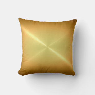 Metallic Gold Steel Metal Look Cushion