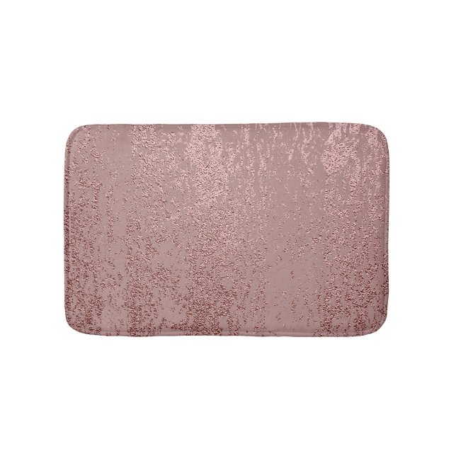 Metallic gold texture, rose quartz. bath mat (Front)
