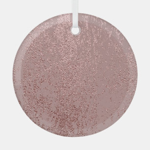Metallic gold texture, rose quartz. glass tree decoration