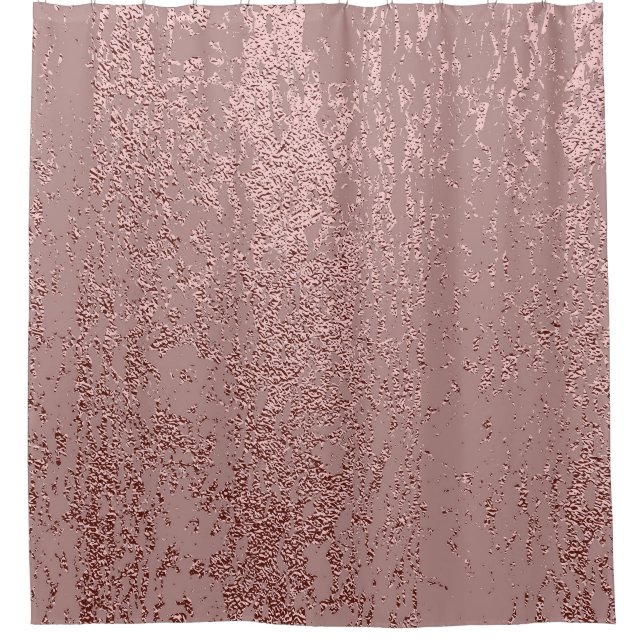 Metallic gold texture, rose quartz. shower curtain (Front)