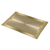 Metallic Gold Tones Stainless Steel Look Placemat (On Table)