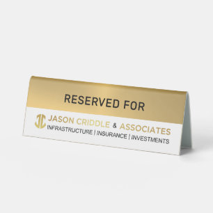 Metallic Gold White Custom Logo -Reserved For