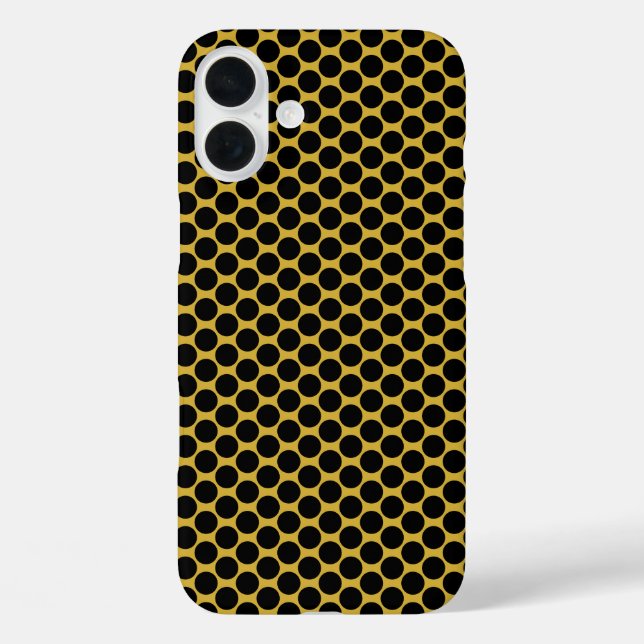 Metallic Gold with Black Dot Style Case-Mate iPhone Case (Back)