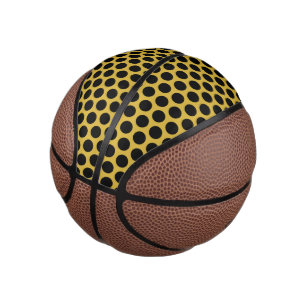 Metallic Gold with Black Dot Style Mini Basketball