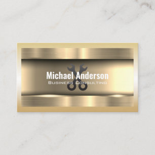 Metallic Gold   Wrenches Business Card