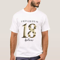 Metallic golden 18th birthday