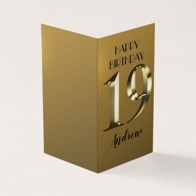 Metallic golden 19th birthday (Outside)