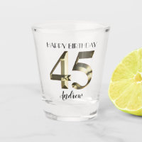 Metallic golden 45th birthday