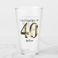 Metallic golden foil 40th birthday
