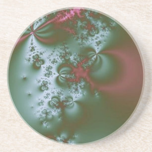 Metallic Green With Pink Coaster