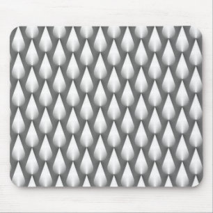 Metallic Grey Dazzling Raindrops Mousepad