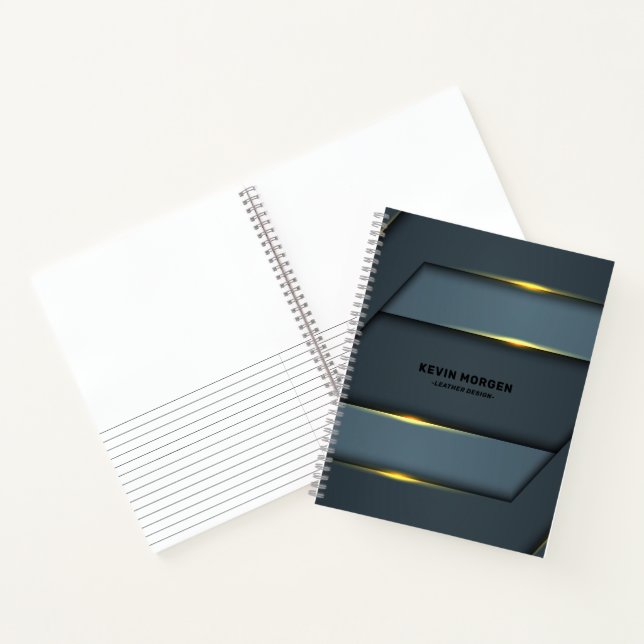 Metallic grey geometric design notebook (Inside)