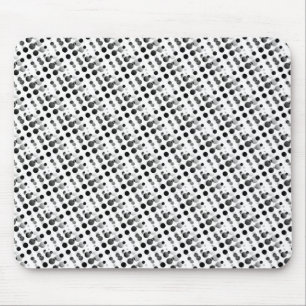 Metallic Grey Retro Bubbles Mousepad