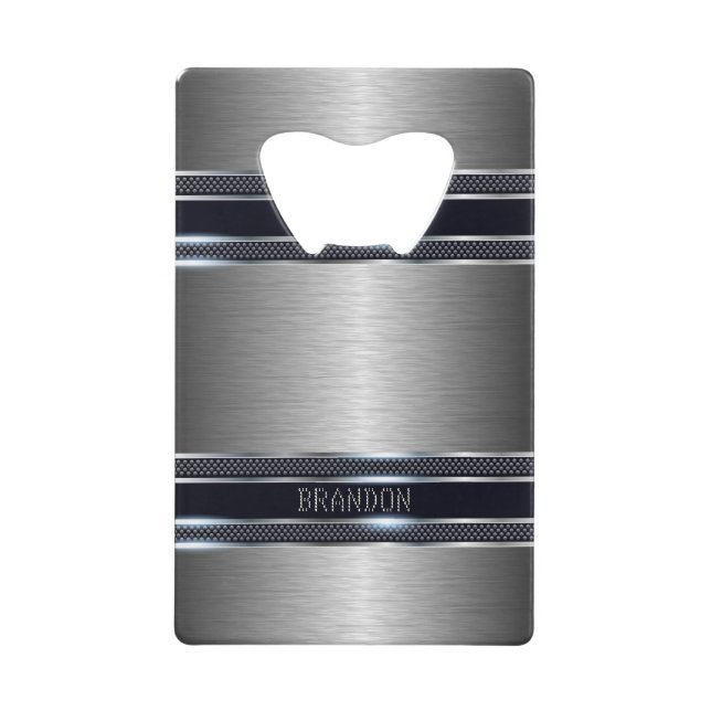 Metallic grey texture industrial geometric design (Front)