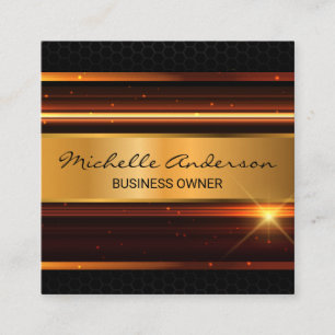 Metallic High Glossy Background Square Business Card