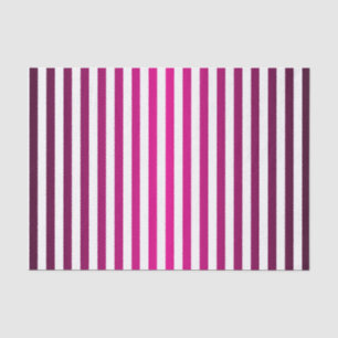 Metallic Hot Pink and White Stripes Tissue Paper