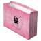 Metallic Hot Pink Glitter Logo Paper Shopping Bag