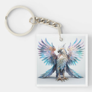 Metallic Iridescent Eagle Key Ring