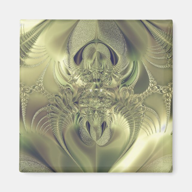 Metallic Leaves Magnet (Front)