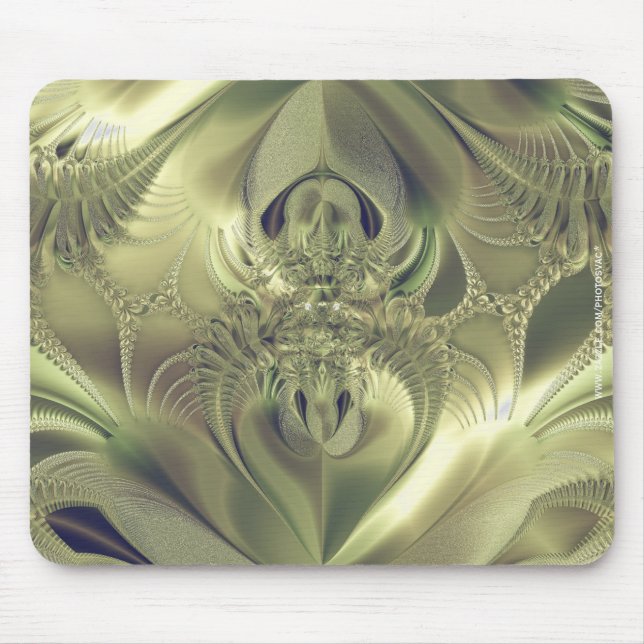 Metallic Leaves Mouse Pad (Front)