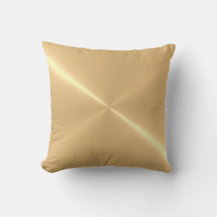 Metallic Light Gold Stainless Steel Metal Look Cushion
