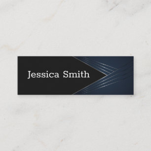 Metallic Lines Elegant Geometry Mini Business Card