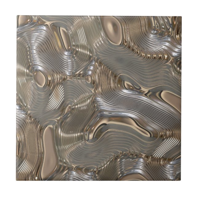 Metallic liquid metal ceramic tile (Front)