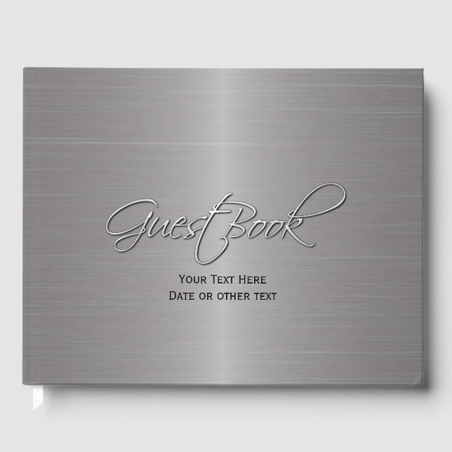 Metallic Look All Purpose Custom Guest Book (Front)