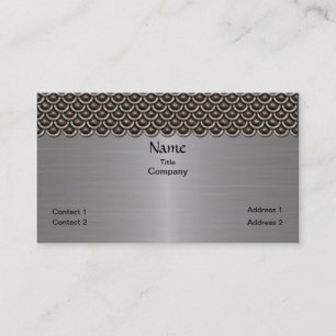 Metallic Look Brushed Aluminium Business Card