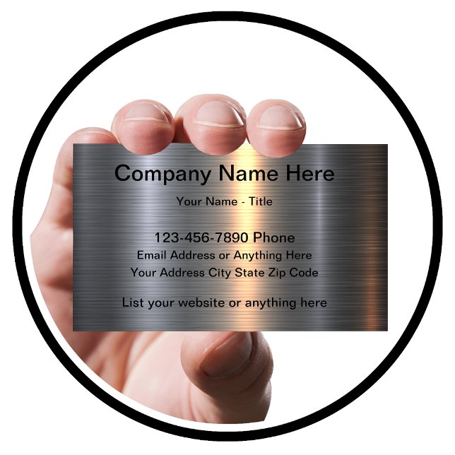 Metallic Look Classic Business Cards (Creator Uploaded)