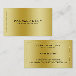Metallic Look Faux Gold Background Business Card