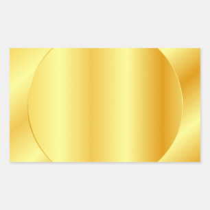 Metallic Look Faux Gold Blank Trendy Template Rectangular Sticker