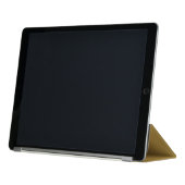 Metallic Look Faux Gold Handwritten Monogram iPad Pro Cover (Folded)