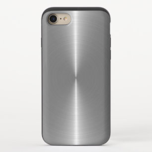 Metallic look silver background iPhone 8/7 slider case