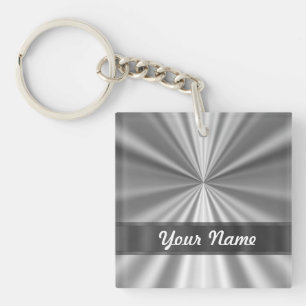 Metallic looking silver key ring