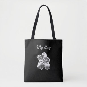 Metallic Magnolia Flower on All Over Print Tote Bag