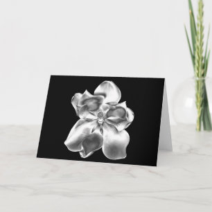Metallic Magnolia flower on blank note card
