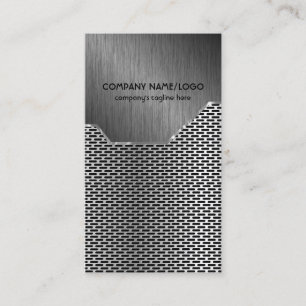 Metallic Mash and Brushed Steel Business Card