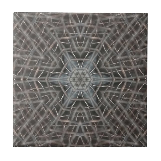 Metallic Metal Mesh Ceramic Tile (Front)
