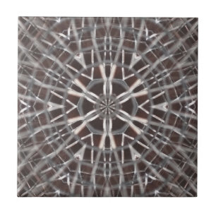Metallic Metal Mesh Silver Ceramic Tile