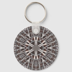 Metallic Metal Mesh Silver Key Ring