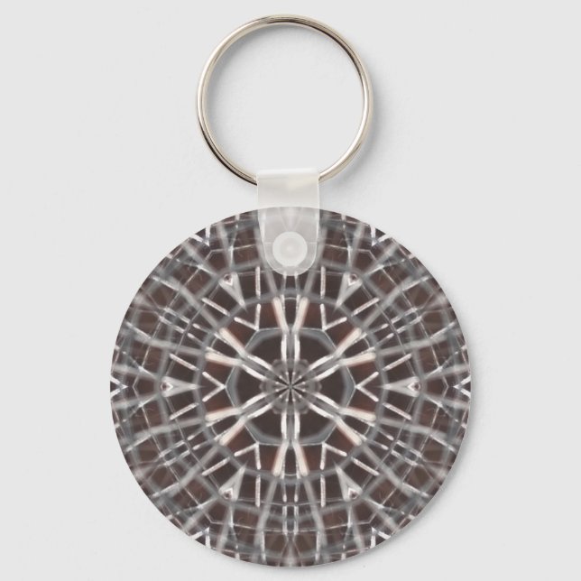 Metallic Metal Mesh Silver Key Ring (Front)
