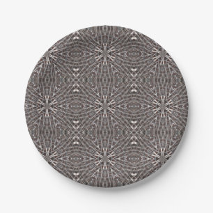 Metallic Metal Mesh Silver Paper Plate