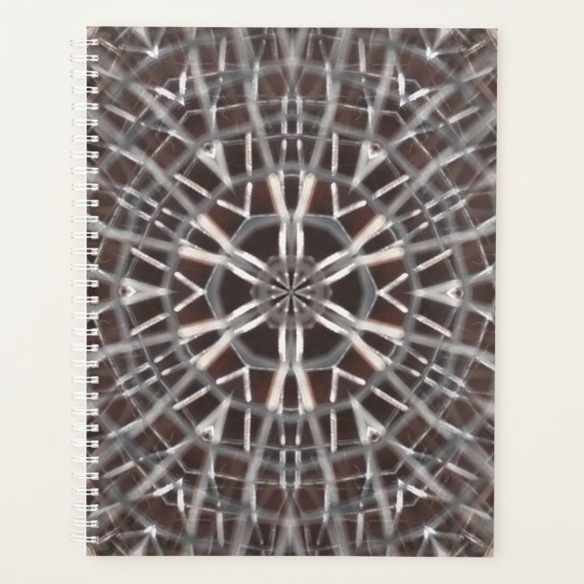 Metallic Metal Mesh Silver Planner (Front)