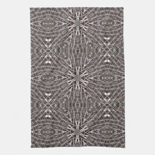 Metallic Metal Mesh Silver Tea Towel (Vertical)