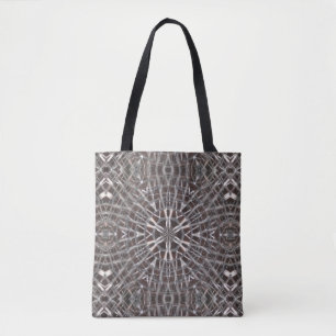 Metallic Metal Mesh Silver Tote Bag